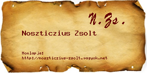 Noszticzius Zsolt névjegykártya