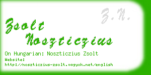 zsolt noszticzius business card